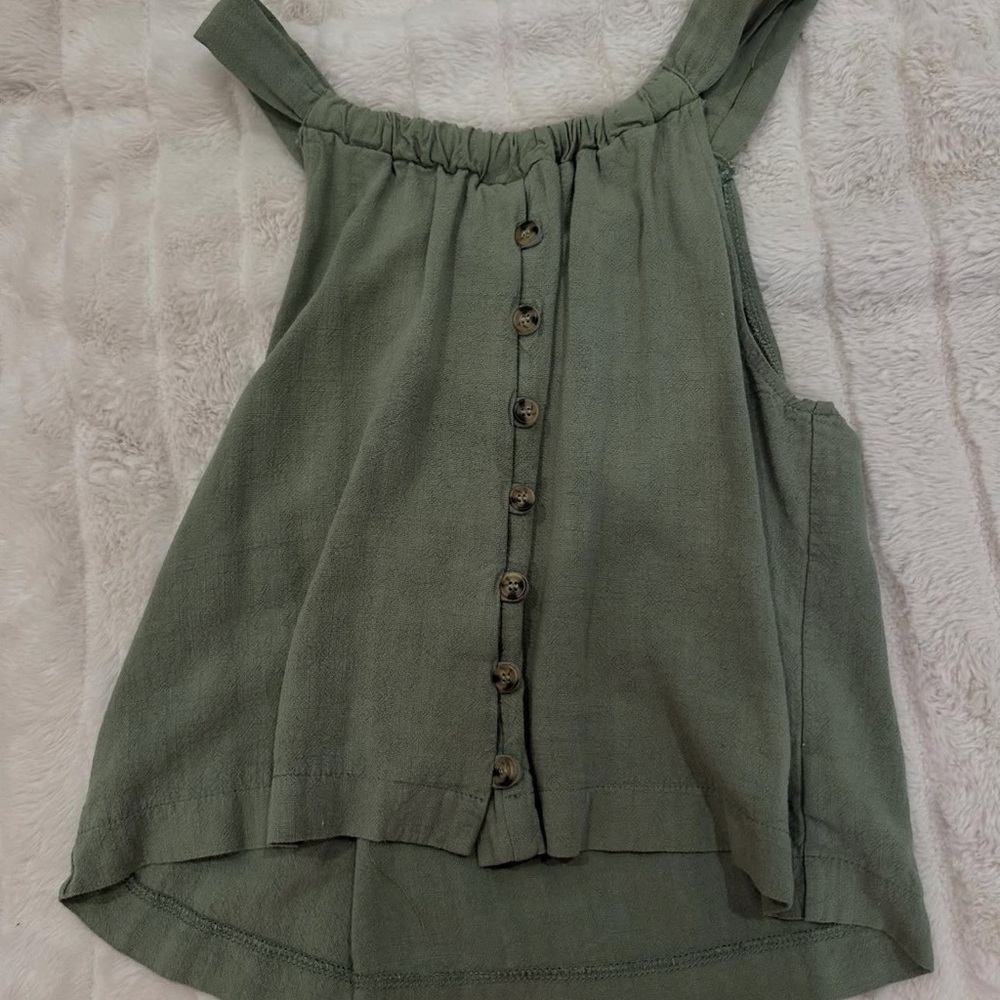 Elegant Olive Sleeveless Blouse